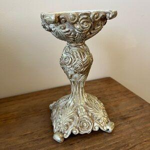 Ornate Silver Candle Holder